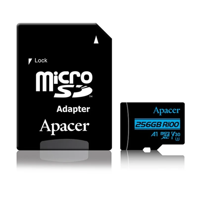 کارت حافظه اَپِیسر مدل Micro SDXC256GB UHS – I U3 Class 10 100MBps همراه با آداپتور SD